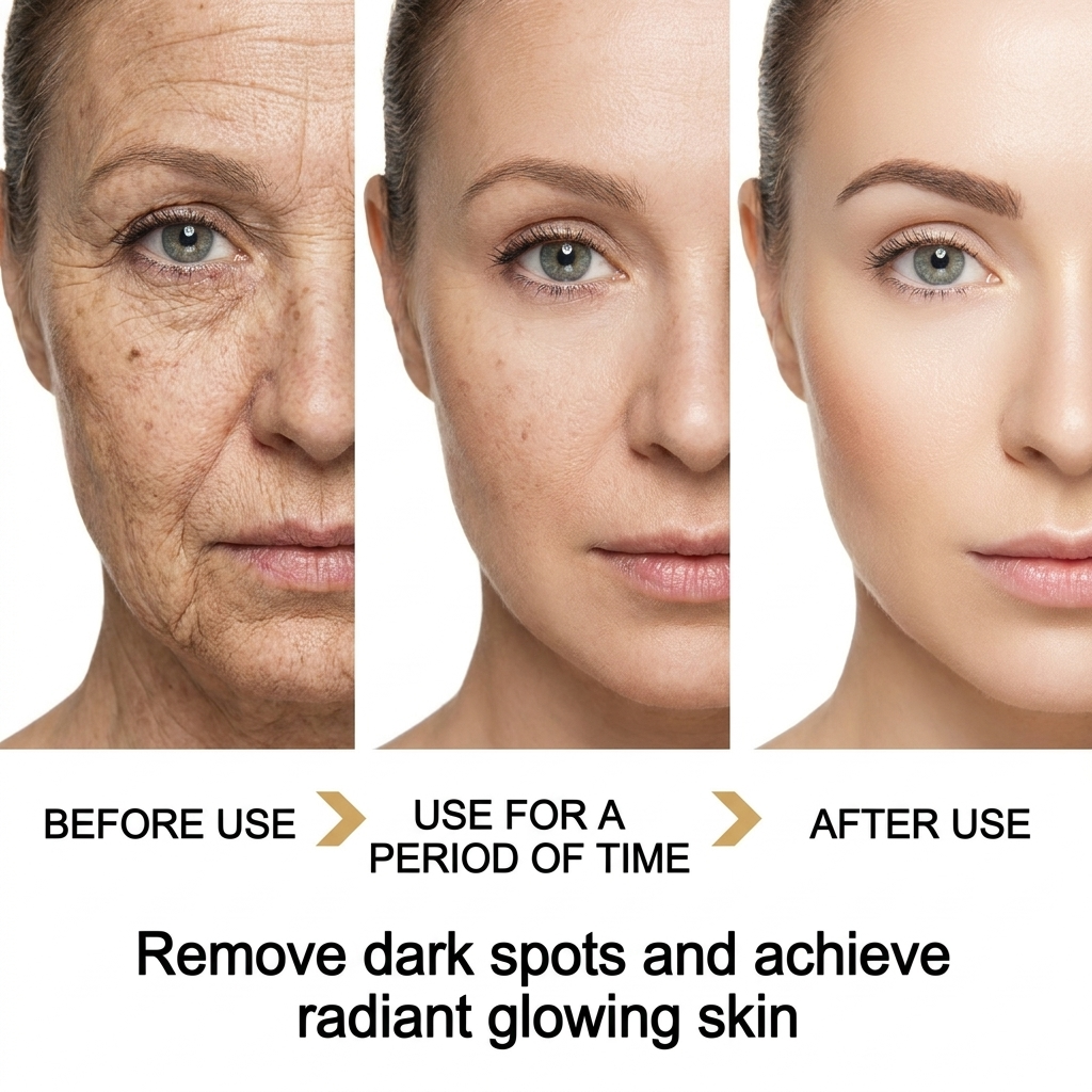 Before and after results using PeelRevive Turmeric Dark Spot Correcting Oil Serum