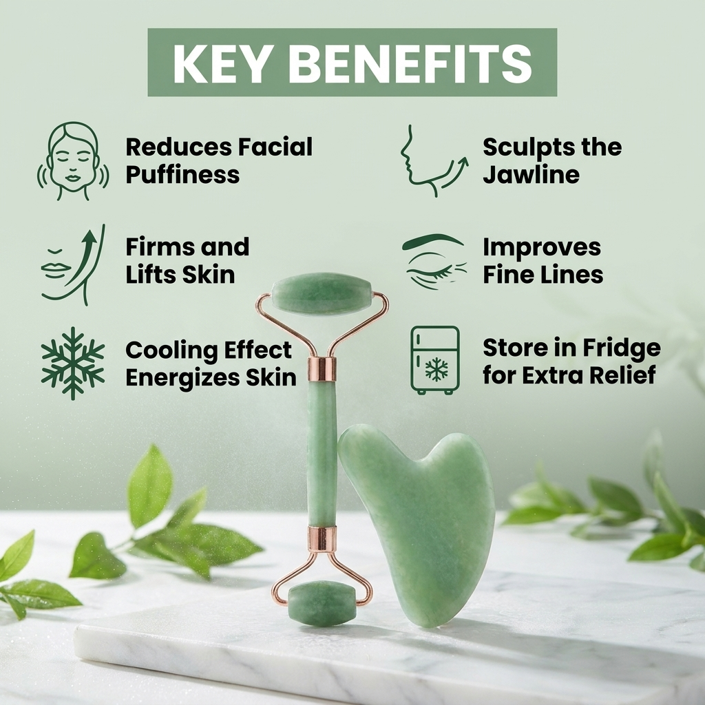 Key benefits of PeelRevive ReviveSculpt Facial Roller and Gua Sha Set